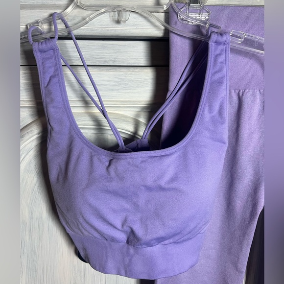 NVGTN Set Lilac Passion‎ Seamless Bra Contour Leggings Athleisure Active Lounge - Picture 5 of 10